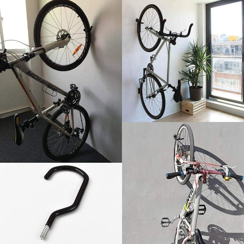 8 Inches Extra Large Mountain Bike Storage Hook Set, Heavy Duty Garage hook Set Pack of 2...