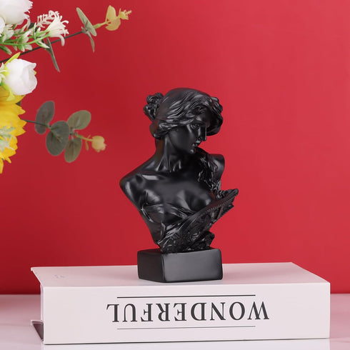 LCCCK 6" H Black Greek Mythology Bust Statue, Resin Aphrodite Statue and Sculpture for Coquette Room Decor, Dark Academia Room Decor, Bookshelves,...