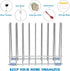 IDEATECH Bags Rack, Drying Rack for Bags, Stainless Stand, File Organizer Desktop Storage Book Shelf, Kitchen Storage & Organization (Silver)...