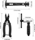 RYACO Bike Chain Tools Set, Bicycle Link Plier, Chain Cutter, Chain Inspection Caliper included for 6/7/8/9/10 Speed Chains Link Repair, Professio...