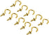 Mini Brass Plated Ceiling Screw Hooks, 50 Pcs (1 inch), Gold, Hanging Cup Hooks for Plants, Mugs, Decorations...