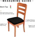 Gute Chair Seat Covers, Dining Room Chair Seat Covers with Ties, Stretch Solid Chair Covers Protectors for Dining Room Kitchen Chairs (4 Pcs, Blac...