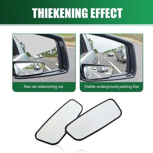 2 PCS Blind Spot Mirrors for Car Rearview Mirrors, Dual-curvature Mirror Rectangular Reversing Assist Adjustable Blind Spot Mirrors, Vision-expand...