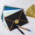 30 Pack Thick 5x7 Envelopes with Gold Border, A7 Thick Paper Greeting Cards Envelopes with Stickers for Invitation (Light Purple, 7.24x5.24 inches...
