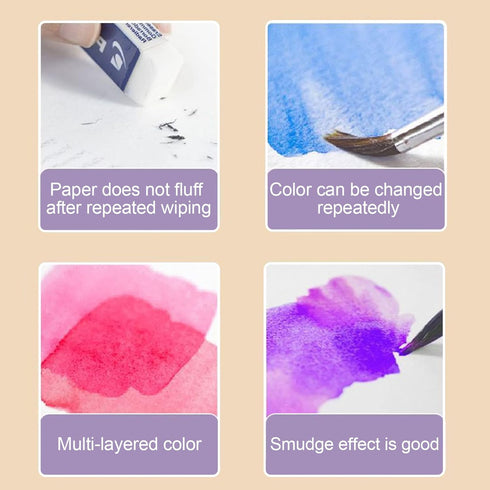 LYML.E1 2PCS Mini Watercolor Sketchbook,Portable Mini Watercolor Notebook, Travel Sketchbook,300g Watercolor Textured Drawing Papers. (Pink and Pi...