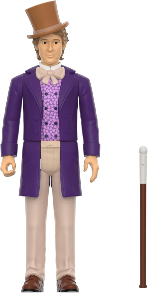 Super7 Willy Wonka and The Chocolate Factory Willy Wonka - 3.75" Willy Wonka Action Figure with Accessory Classic Movie Collectibles...