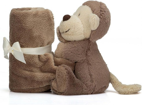 Jellycat Bashful Monkey Soother, 13.5 inches - Security Blanket & Lovey for Babies - Baby Gift...