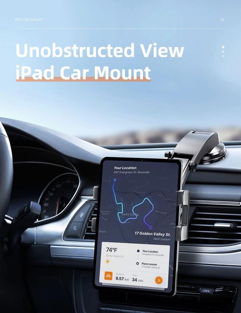 eSamcore Dashboard Tablet Holder for Car Suction Cup Car Mount with Large Clamp for All 6"-11" Apple iPad Samsung Galaxy Tab Tablet...