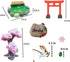 14 PCS Fairy Garden Kit, Fishing Cat Figurines, Miniature Koi Pond Mushroom Outdoor Statues, Tiny Ornaments for Micro Landscape Plant Pots Bonsai ...