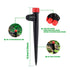 Drip Irrigation Emitters Adjustable 360 Degree Drip Emitters on 5" with Stake for 1/4" Drip Irrigation Tubing Irrigation Drippers for Garden Water...