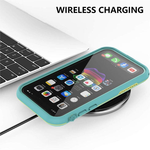 for iPhone 11 Waterproof Case 6.1 Screen Protector Underwater Shockproof Full-Body Dustproof Rugged Case for Aplle iPhone 11 (Cyan Green)...