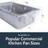 PanSaver Hotel Clear Pan Liners for Easy Clean Up - Disposable Buffet Pan Liners, Ovenable up to 400F (Half Pan Liner - 12.5 x 5.5 in)...