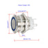 Latching Push Button Switch 36V Waterproof Stainless Steel Metal 3/4" Mounting Hole Blue LED SPST Switch for Electrical Equipment, 2 Pcs, Flat Rou...