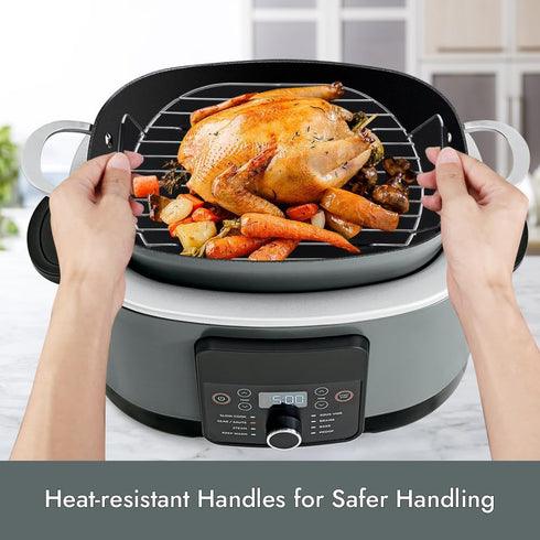 BYKITCHEN Roast and Steamer Rack Compatible with Ninja Foodi Possible Cooker Pro 8.5 Quart MC1000, MC1001, MC1010 Slow Cooker Crock, Ninja Possibl...