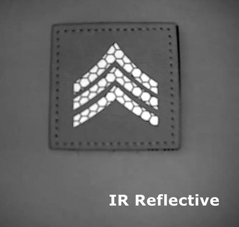 2” x 2” Multicam OCP IR US Army Rank IR Flag Patch with Hook Fastener (E5 Sergeant)...