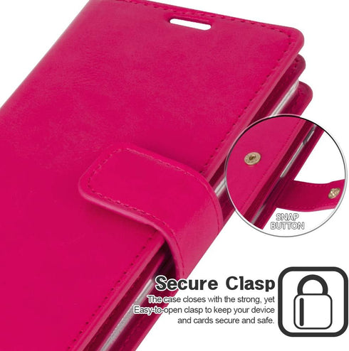 GOOSPERY Mansoor Wallet for Samsung Galaxy S10 Plus Case (2019) Double Sided Card Holder Flip Cover - Hot Pink...