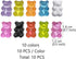 Juland 100 Pieces 10 Colors Resin Candy Gummy Bear Flatbacks Cabochons Deco Bears Colorful Charms Beads for DIY Necklace Pendants Keychain Brooch ...