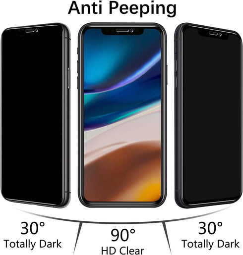 MAYtobe [2 Pack Privacy Designed For iPhone 11 Pro Max, XS Max Screen Protector Tempered Glass, 9H Hardness, Anti Scratch, Bubble Free, Easy to In...