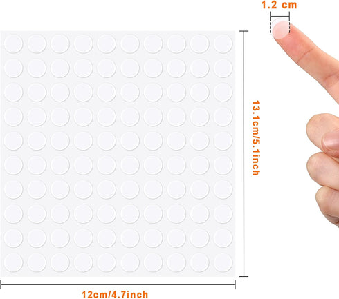 Zonon 1000 Pcs Double Sided Adhesive Dots Clear Glue Point Tape Stickers Balloon Glue Round Mini No Traces Adhesive Sticker Dot Sticker for Classr...