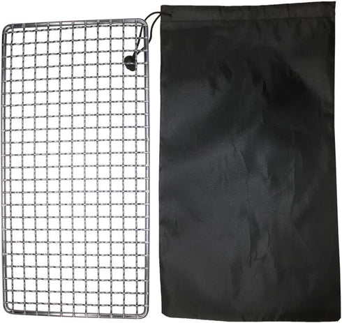 Camping Bushcraft Backpacker Grill Welded Stainless Steel Campfire Cooking Grate High Strength Outdoor Mesh Gear for Camping, Hiking, and Backpack...