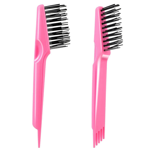 2 Pcs Hairbrush Cleaner Tool 2 In 1 Hair Tools Mini Self Cleaning Hair Brush For Hair Cleaning Clean Dirt Dust Home Salon...