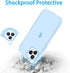 JJGoo Compatible with iPhone 14 Pro Case, Clear Soft Shockproof Protective Slim Thin Bumper Cover Transparent Phone Case, Translucent Blue...