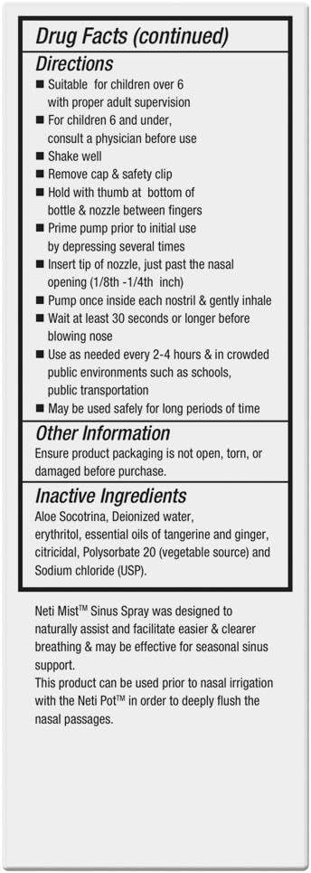 Himalayan Institute Tanp Nms 01 Neti Mist Sinus Spray...