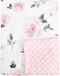 david's kids Minky Baby Blanket for Girls, Soft Lightweight Micro Fleece Blanket with Double Layer, Dotted Backing, Breathable Receiving Blanket f...