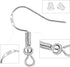 100 PCS/50 Pairs Earring Hooks for Jewelry Making - 925 Silver Hypoallergenic Earring Hooks, Earring Making Supplies Kit, Earring Findings, Ear Wi...