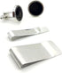 4 PCS Initial Cufflinks and Tie Clips for Men,Cufflinks and Tie Bar Money Clip Set,Perfect for Fathers, Grooms, and Husbands...