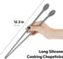 Carrotez Silicone Cooking Chopsticks, Long (12 inch) Reusable Chopsticks for Cooking, Heat Resistant, Non-Scratch, Gentle on Cookware, 1 pair - Mo...