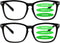 2-Pack Progressive Multifocal Anti Blue Light Reading Glasses for Women and Men Fashion Eyeglasses Frame (2Black, 0.00)...