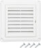 4" Louvered Vent Cover by Vypart Exterior Wall Air Vent Cap Replacement with Fabric Fine Screen,Vent Louvered Outdoor Dryer Vent Cover with 4 Screws,Easy Install