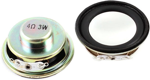uxcell 3W 4 Ohm Metal Housing Round Magnet Speaker Loudspeaker 2Pcs...