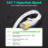 Cat 7 Ethernet Cable 30 ft, High Speed Internet Network Cable with Gold Plated RJ45 Connector, Shielded Flat Patch Cord LAN Wire for Modem, Switch...