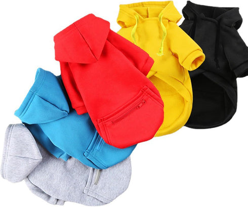 Jecikelon Pet Dog Cold Weather Coat with Pocket Winter Dog Hoodie Warm Puppy Clothes for Small Dogs Chihuahua Clothing (Small, Y02-Grey)...