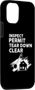 iPhone 14 Pro Inspect Permit Tear Down Clear Design for Home Wrecker Case...