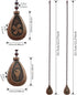 2Pcs Ceiling Fan Pull Chain Set, 12Inches Decorative Fan Pull Chain Pendant Extension, Lighting & Fan Beaded Ball Chain Extender with Connector(Re...