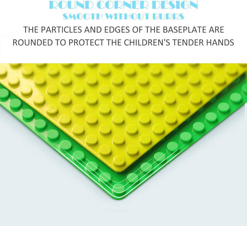 Baseplate 17.5''x8.8'' for Building Bricks 100% Compatible with All Major Brands, Square 56x28 Landscape Open-Ended Imaginative Play Kids Aged 3 a...