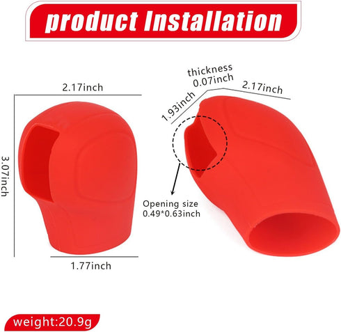 2 PCS Car Shift Cover, Environmentally Friendly Silicone Open Anti-Slip Automatic Knob Gear Lever Protective Cover, Universal Decorative Accessori...
