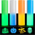 Glow in The Dark Vinyl Heat Transfer for Halloween, 12" x 10" PU Iron on HTV Vinyl Bundle Noctilucent Heat Press, Printable Halloween Glow Vinyl f...