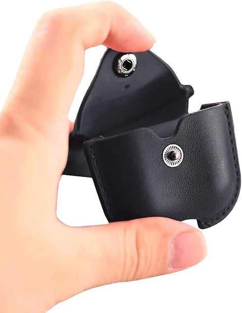MODOS LOGICOS Leather Charging Case Cover for AirPods 1/2, Secure Snap-Fastener Compatible with Apple AirPods 1/2 Generation - Black...