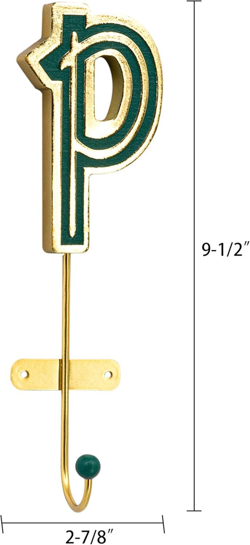 COLLECTIVE HOME - Monogram Wall Hooks, Wall Mounted Hooks for Hanging, Wood Letters for Wall Decor, Home-Bedroom-Livingroom Gold Decor, Decorative...