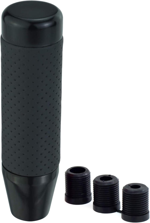 5" Gear Stick Shifter, Alloy Cover with Leather Car Shifting Lever Shift Knob Fit Most Automatic Manual Transmissions, Black...