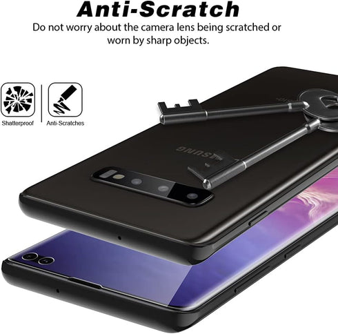 TOCOL 2+2 Pack Fit for Samsung Galaxy S10 Plus - 2 Pack TPU Screen Protector and 2 Pack Camera Lens Protector, Alignment Frame, Easy Installation,...