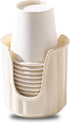 Kid Ceramic Bathroom Cup Dispenser with Stylish Vertical Stripes - Dixiee Cup Dispenser & Mouthwash Cup Holder Holds 3oz Paper Cups for Rinsing Cu...