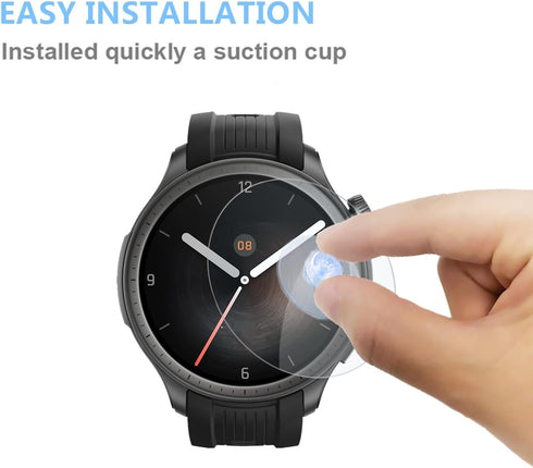 Compatible for Amazfit Balance (2023 New GTR) Screen Protector (3 Pack) SmartWatch 9H Tempered Glass Film Clear Bubble-Free...
