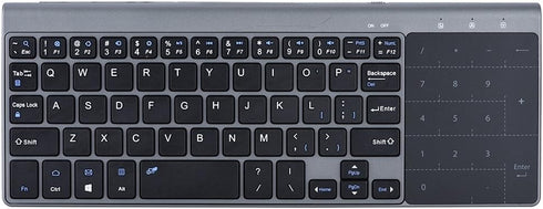 2.4Ghz Mini Wireless Keyboard with Touchpad Numeric Keypad Portable Ultrathin Remote Keyboard Mouse Combo...