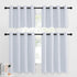NICETOWN Greyish White Tiers Kitchen Curtains - Room Darkening Energy Efficient Kitchen Grommet-Top Curtain Panels for Short Basement Window (1 Pa...