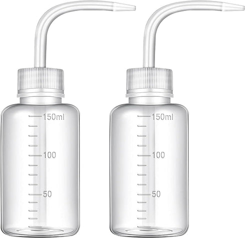 Tatoo Lash squeeze Bottle,Safety Rinse Bottle, Plastic Squeeze Medical Lab Washing Bottle (white, 150 ml)...
